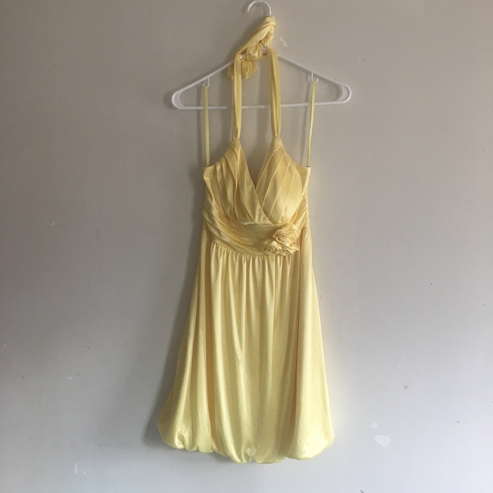 LE CHÂTEAU Yellow Halter Dress